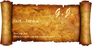 Gut Janka névjegykártya
